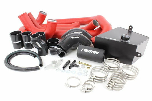 PERRIN 15-21 Subaru STI Front Mount Intercooler Boost Tubes + Hardware - Red Tubes