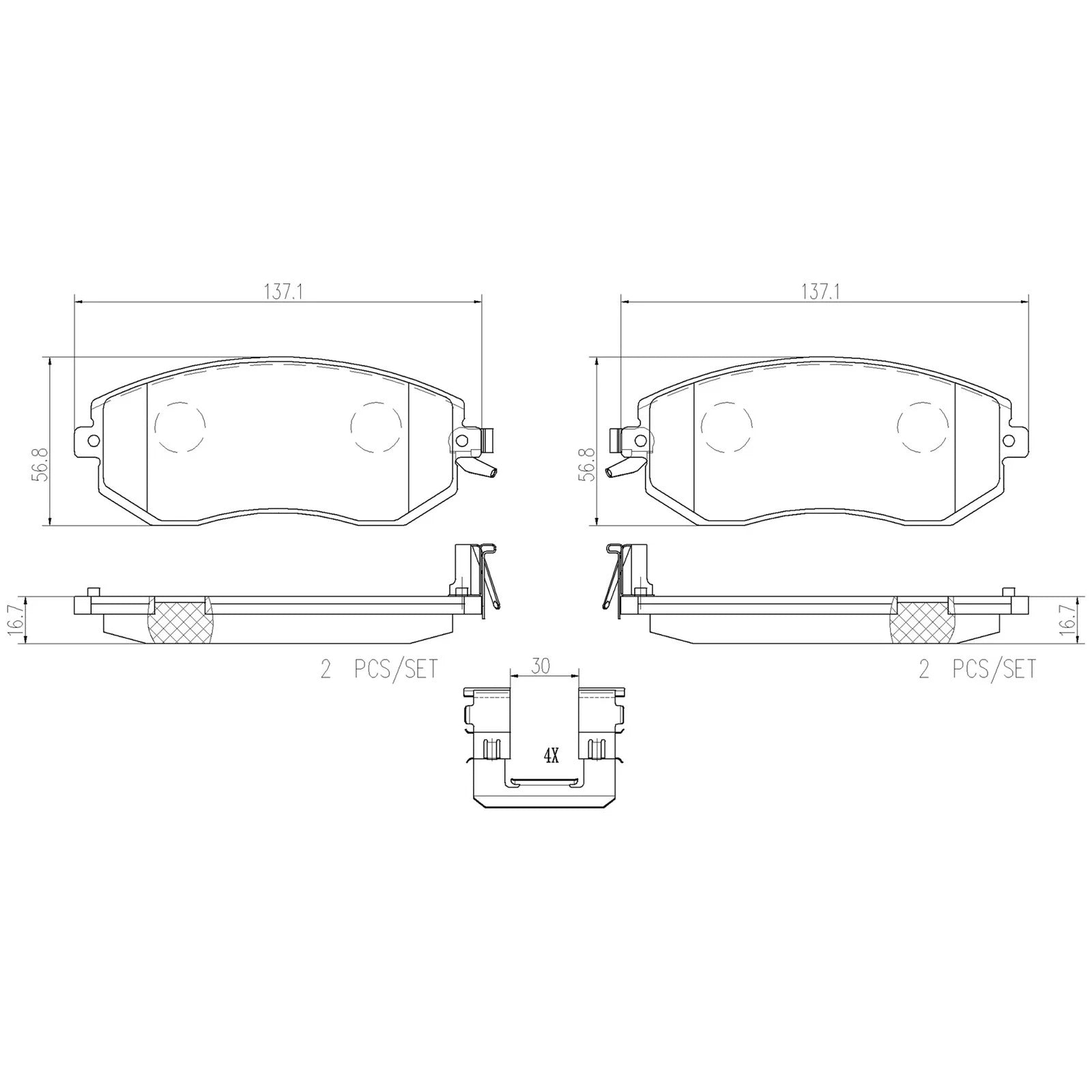 Brembo OEM Eqv Ceramic Front Brake Pads | Subaru/Scion (13-16/11-14) (P78021N)