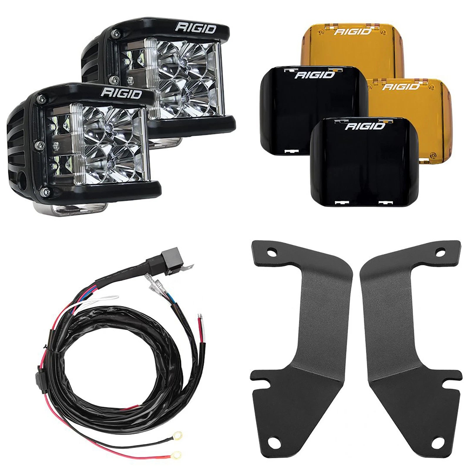 Rigid 46705 D-SS PRO Flood White Square LED Lights Pair Kit Set for 14-21 Tundra