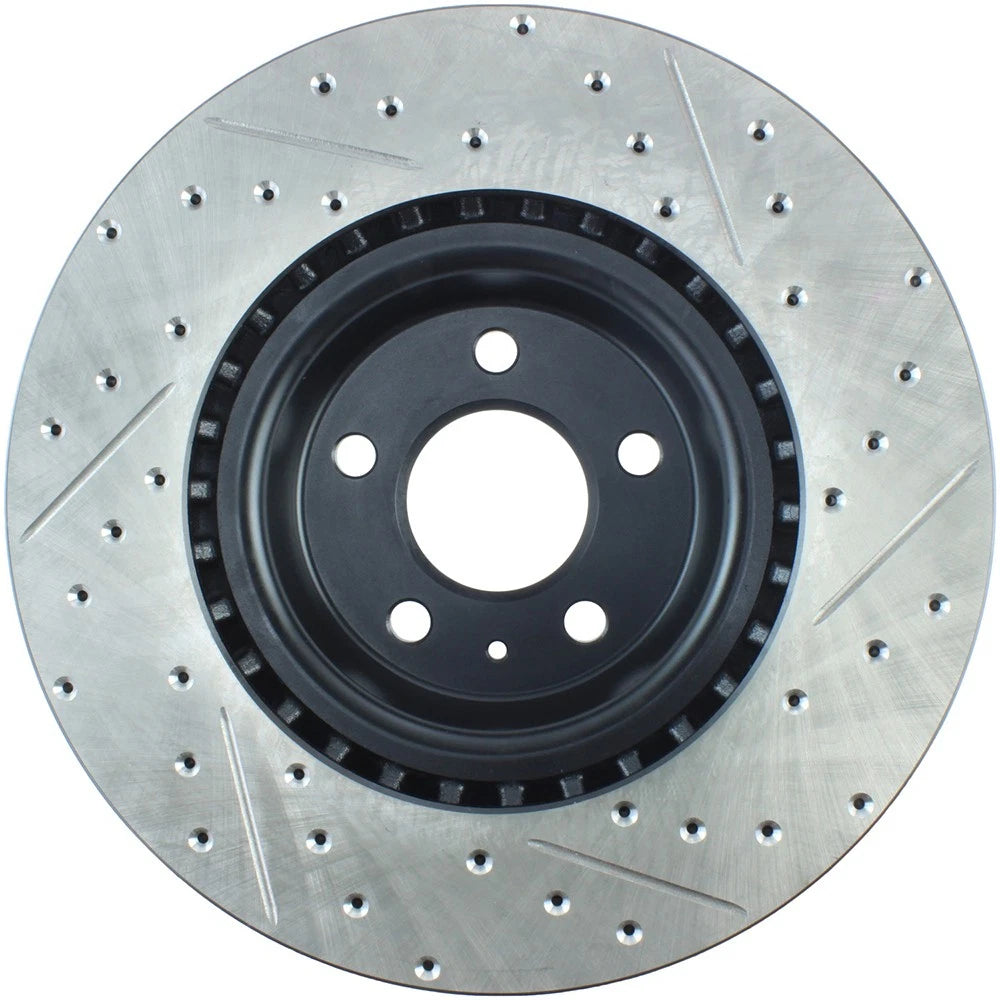 StopTech 127.33138R Front Right Drilled Brake Rotor for 12-19 Audi A6 / 12-17 S5