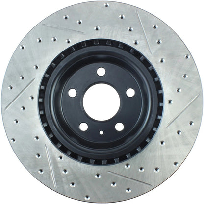 StopTech 127.33138R Front Right Drilled Brake Rotor for 12-19 Audi A6 / 12-17 S5