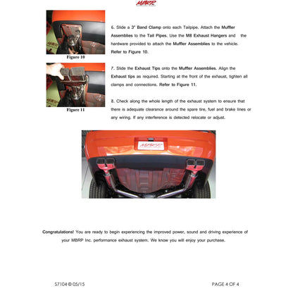MBRP 3in. Cat-Back Dual Split Rear Exit Exhaust | Dodge Challenger RT 5.7L Hemi (09) (S7104409)
