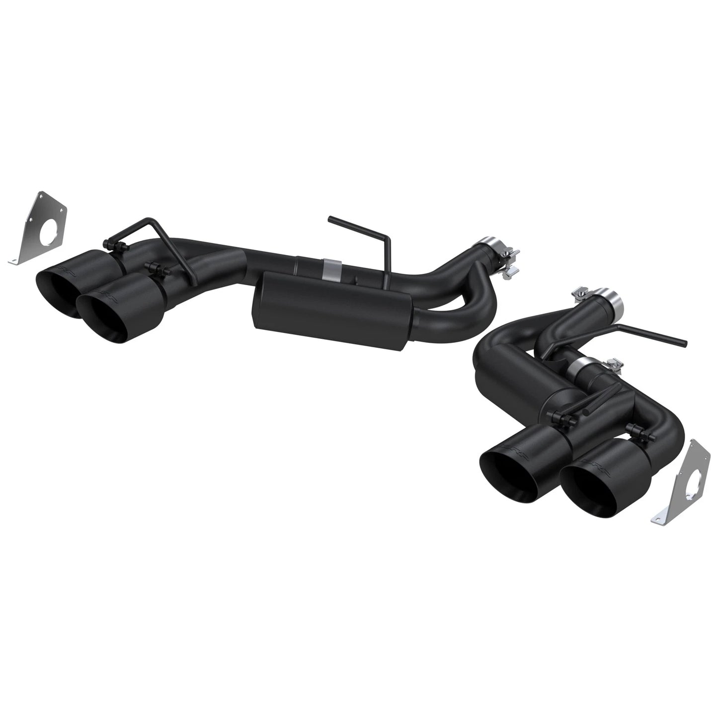 MBRP 2.5in BLK NPP Dual Axle-Back w/ 4in Quad Tips | Chevy Camaro V6 16-19 (S7039BLK)