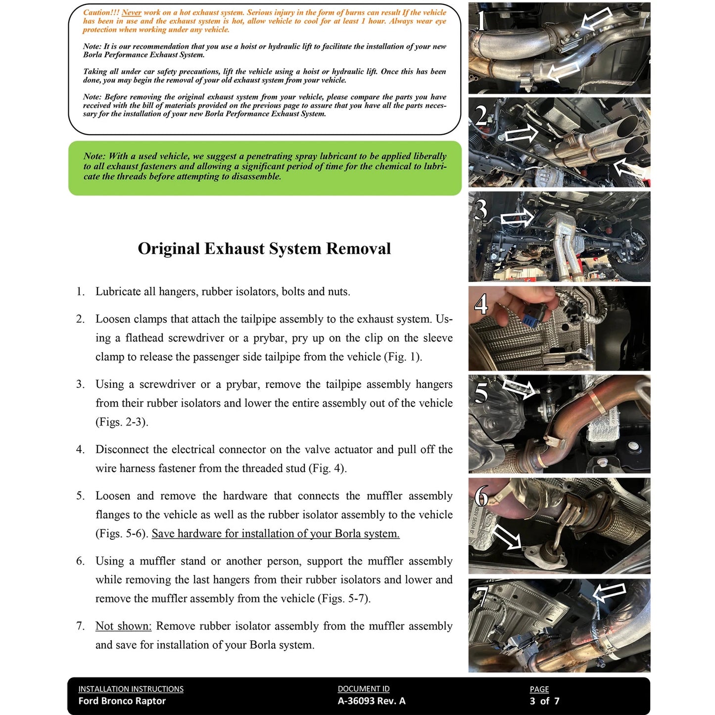 Borla 2.75in ATAK Catback Exhaust | Ford Bronco Raptor V6 Turbo (22-24) w/ Chrome Tips (140934)