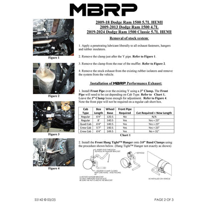 MBRP 3in. Aluminum Cat-Back Single Side Exit Exhaust | Dodge Ram 1500 5.7L (09) (S5142AL)