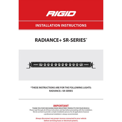 Rigid Industries Rigid Radiance Plus SR-Series LED Light - 30in / RGBW Backlight (RIG230603)