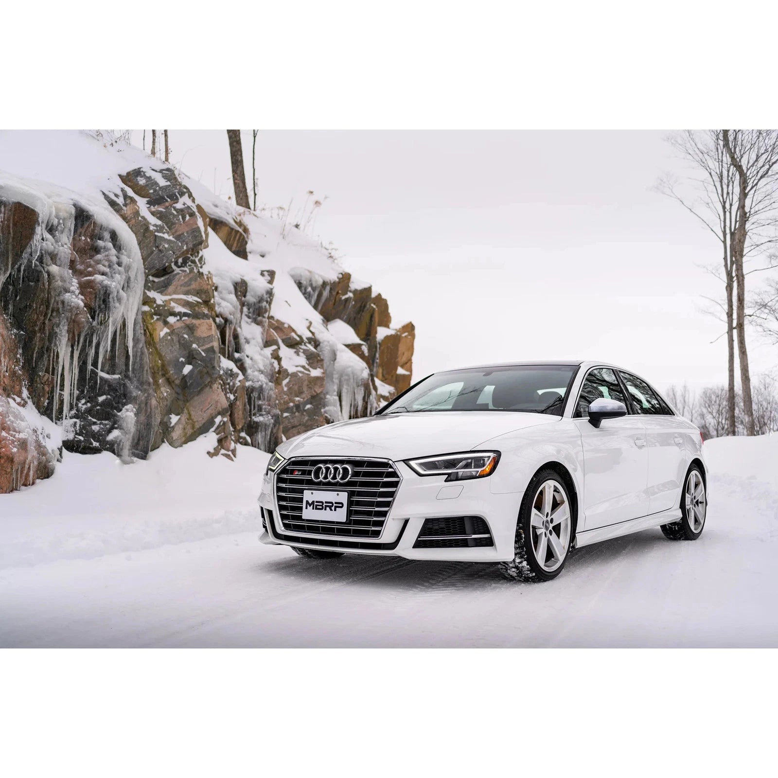 MBRP 3-In Armor Pro Street Profile Quad Rear Exit Cat-Back | Audi S3 (S46013CF)