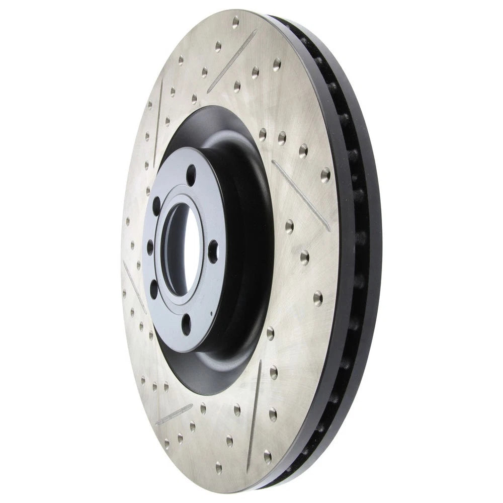 StopTech 127.33087R Front Right Drilled Slotted Brake Rotor for 2004-09 Audi S4