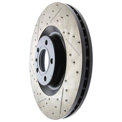 StopTech 127.33087R Front Right Drilled Slotted Brake Rotor for 2004-09 Audi S4