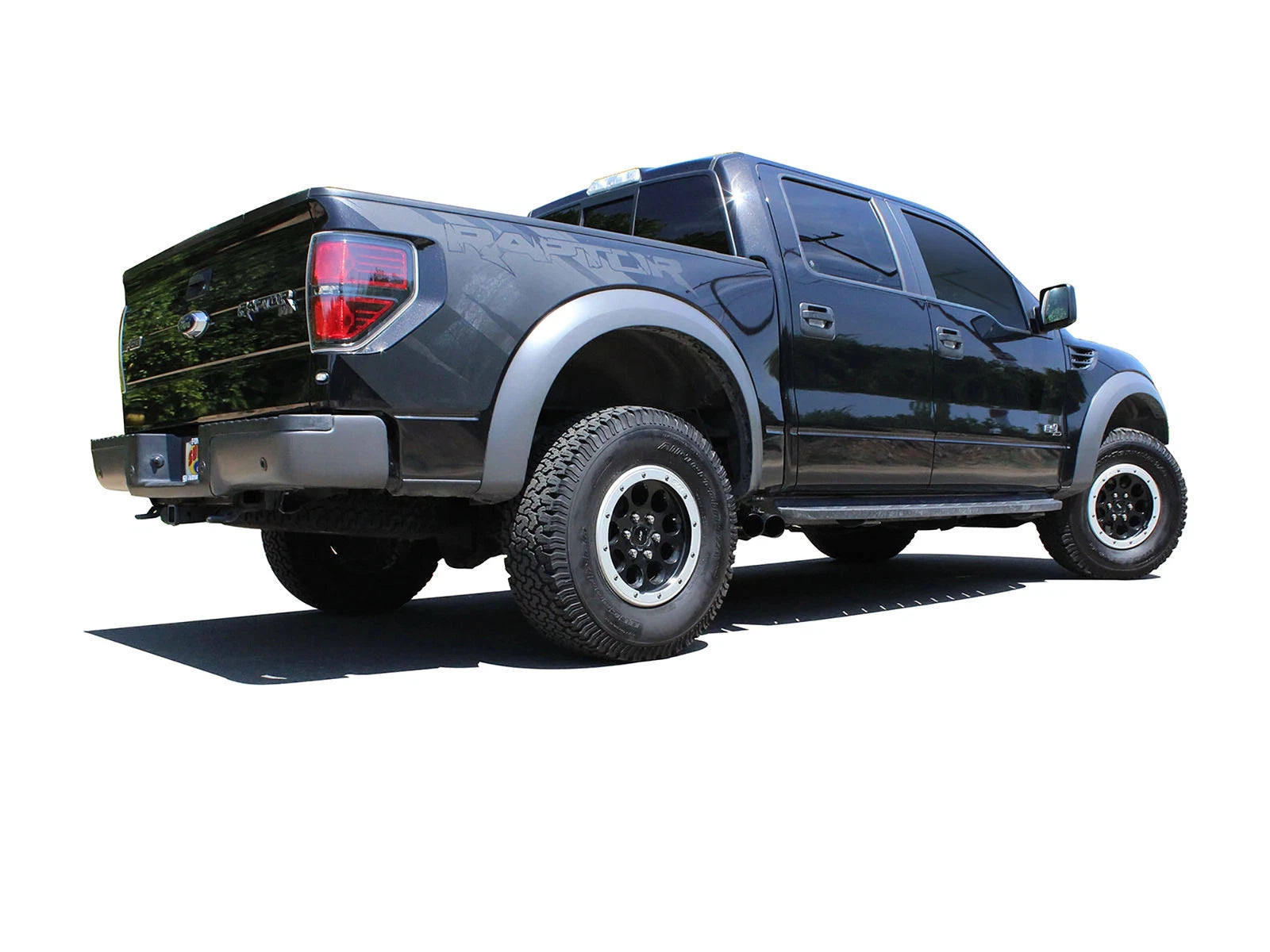 aFe 3in to 2.5in SS Front Side Exit Cat-Back Exhaust w/ Black Tip | Ford F150 (10-14) (49-43071-B)