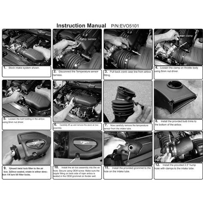 Injen  Evolution Cold Air Intake System | 2011 - 2017 Dodge Challenger  (EVO5101)