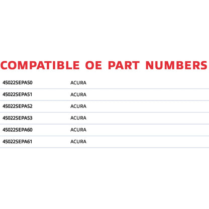 Brembo 04-08 Acura TL Front Premium NAO Ceramic OE Equivalent Pad