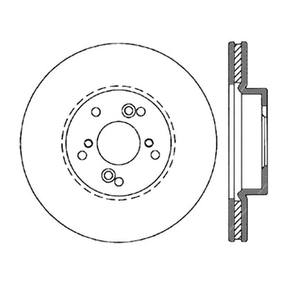 StopTech 126.40046SL Front Left Brake Disc Rotor for 2004-14 TSX / 03-12 Accord