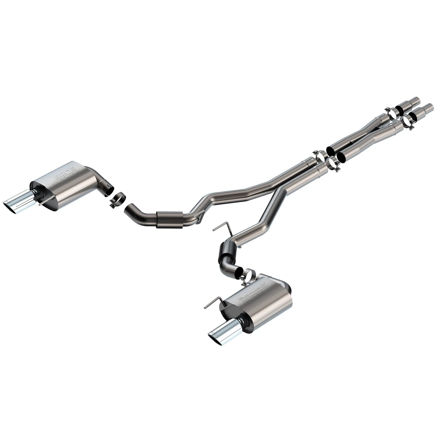 Borla S-Type Cat-Back Exhaust | Ford Mustang GT (24) | W/o Active Exhaust (140960)