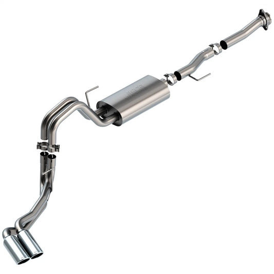Borla 5.0L 2dr RC SB (122.8 WB) XL/XLT 3/2.25 DSE Cat-Back S-Type Chrome Tips | Ford F-150 (21) (140876)