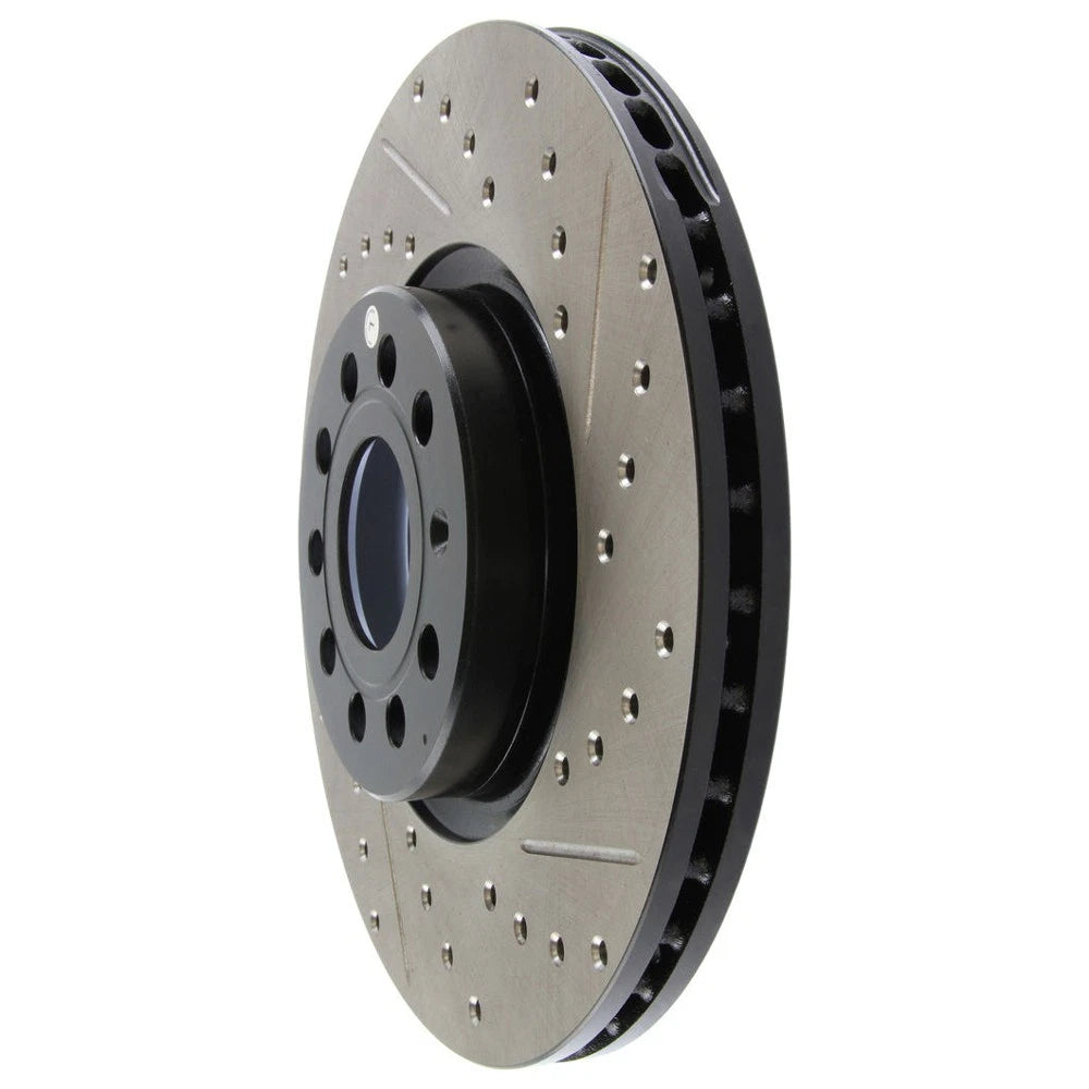 StopTech 127.33098L Front Left Drilled Brake Rotor for 06-18 GTI / 06-21 Passat