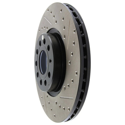 StopTech 127.33098L Front Left Drilled Brake Rotor for 06-18 GTI / 06-21 Passat