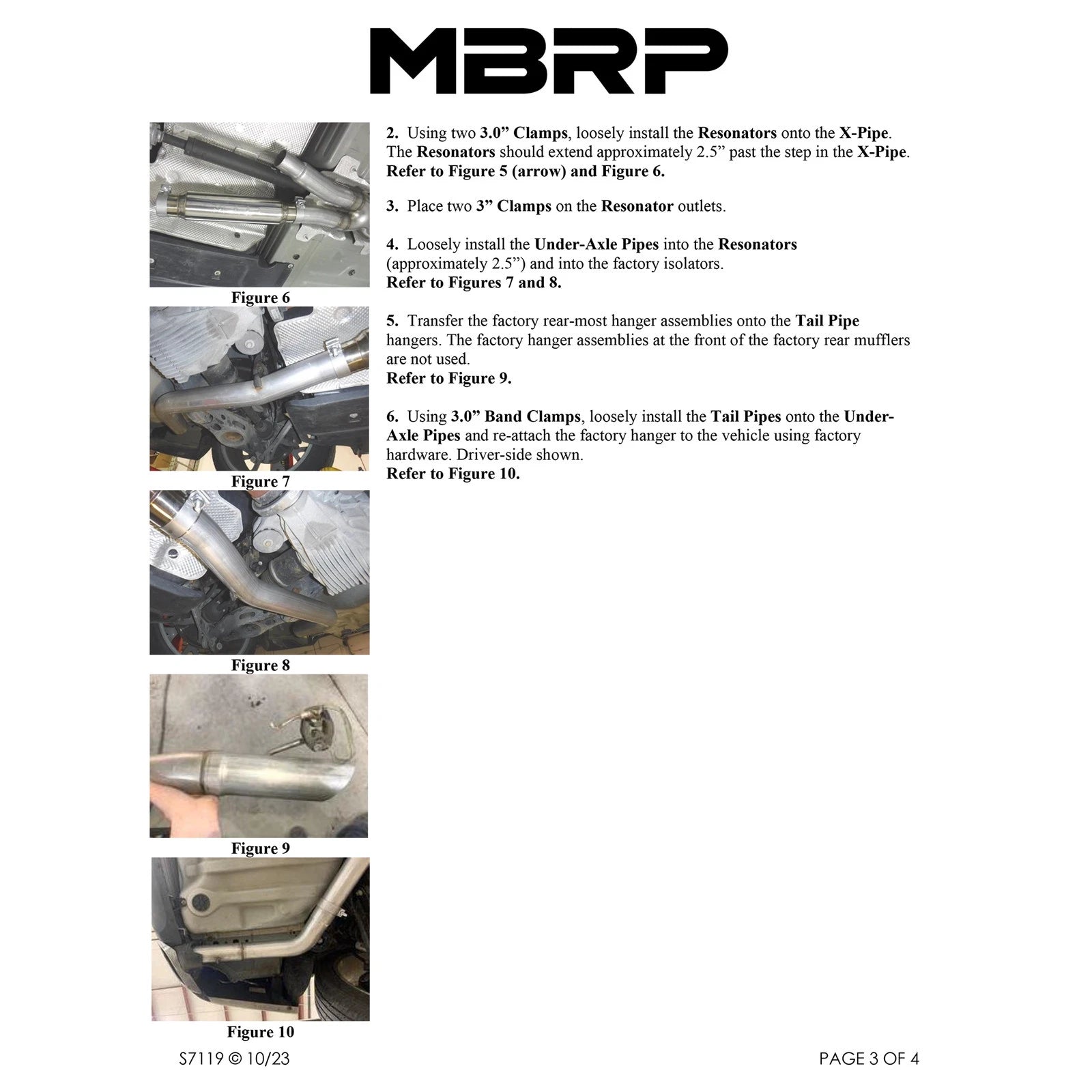 MBRP 3in Dual Rear Alum Cat-Back Exhaust Dodge Charger 15-16 (S7119AL)