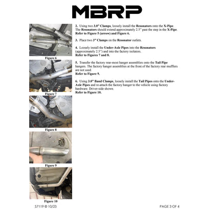 MBRP 3in Dual Rear Alum Cat-Back Exhaust Dodge Charger 15-16 (S7119AL)