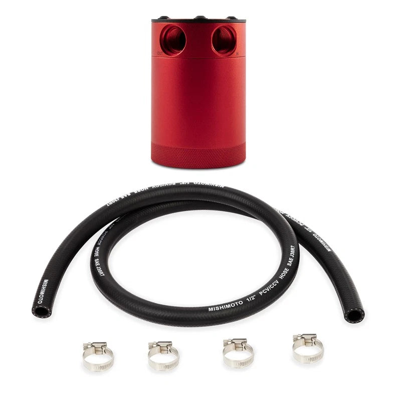 Mishimoto Mishimoto Compact Baffled Oil Catch Can (MMBCC-CBTHR-RD)