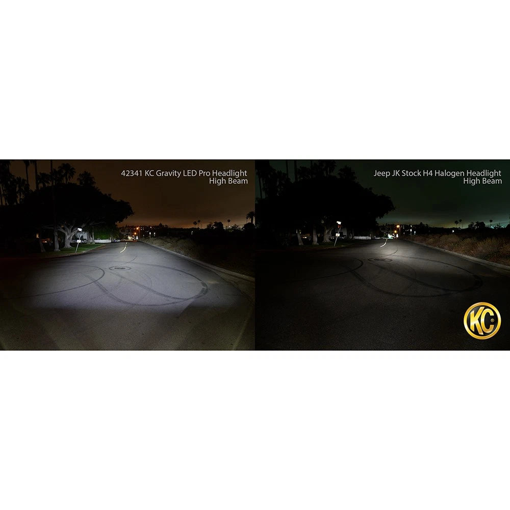 KC HiLiTES 7in Gravity LED Headlights | Jeep JK 07-18 (42341)