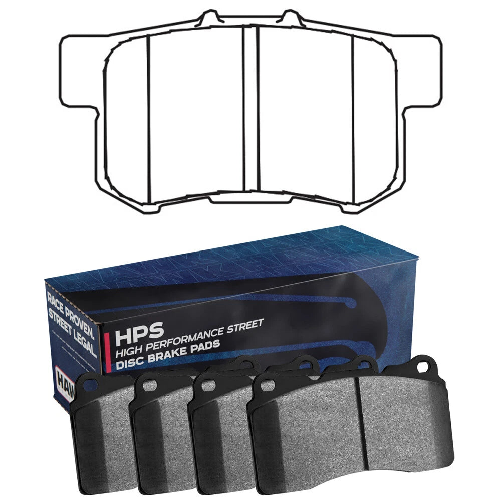Hawk Performance HPS Street Rear Brake Pads | Multiple Acura/Honda Fitments (HB145F.570)