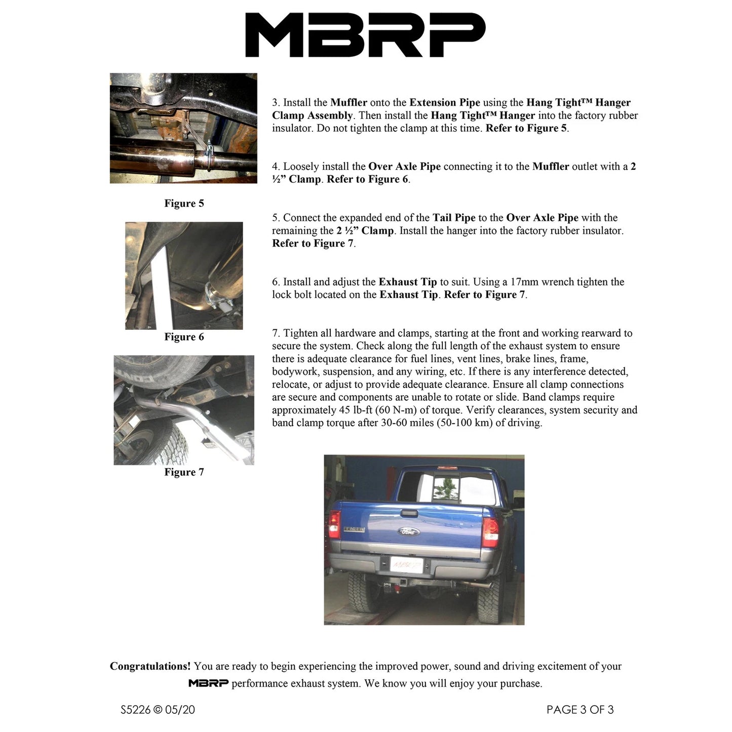 MBRP 2.5in. T409 Cat-Back Single Side Exhaust | Ford Ranger 3.0L/4.0L (98-11) (S5226409)