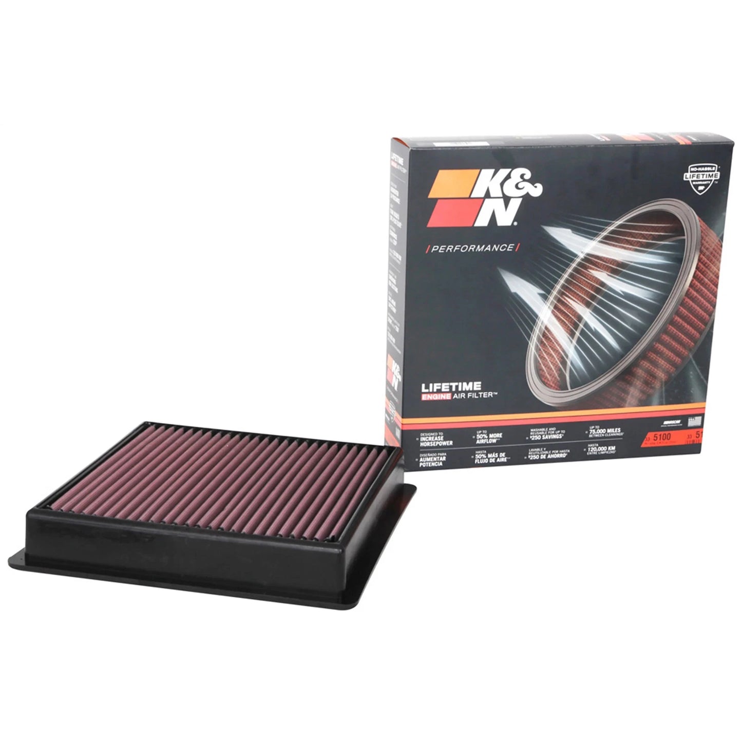K&N 33-5100 Performance Air Filter for 20-22 F250 F350 Super Duty 6.2L 6.7L 7.3L