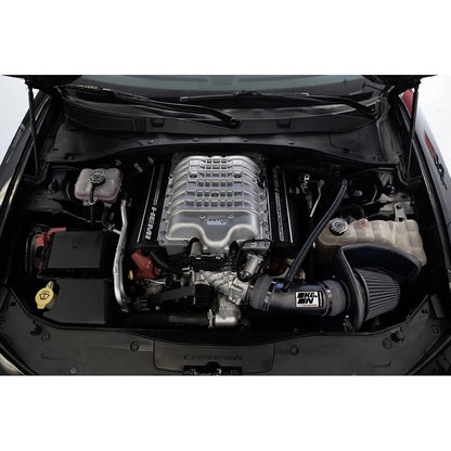 K&N 17-23 Dodge Charger/Challenger Hellcat 6.2L V8 DRYFLOW Performance Air Intake System | Dodge Charger/Challenger (17-23) (30-2553TTK)