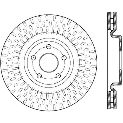 StopTech 126.58010SL Front Left Slotted Brake Rotor for 2012-2020 Grand Cherokee