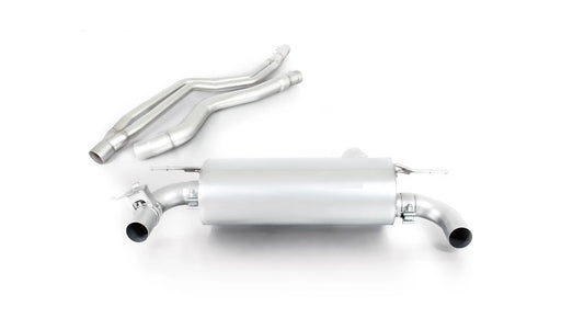 Remus 2015 BMW 3 Series F30 LCI Sedan / F31 LCI Touring Axle Back Exhaust w/Chrome Tail Pipe Set
