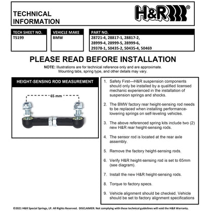 H&R Sport Springs w/ Self-Leveling | BMW 750Li (09-15) (28999-5)