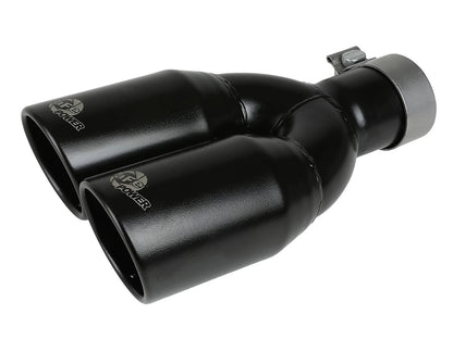 aFe Vulcan 3-3in-2-1/2in SS Cat-Back w/ Black Tips | Jeep Gladiator V6-3.6L (49-38084-B)