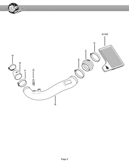aFe Super Stock Pro Dry S Induction System | Ford Mustang L4-2.3L (15-20) (55-10006D)