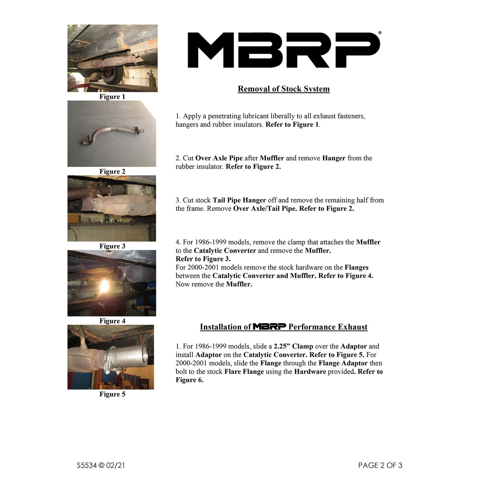 MBRP 2.5in Cat-Back Single Rear Exit Exhaust | Jeep Cherokee 2.5L (86-00) (S5534AL)