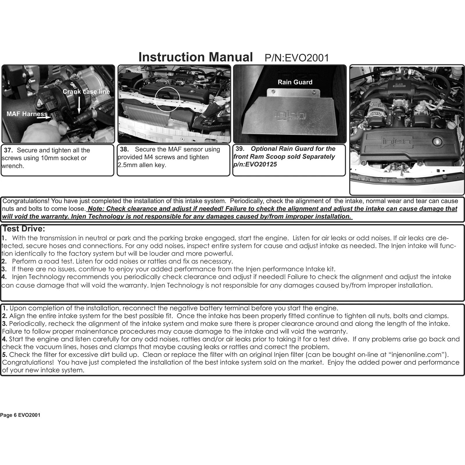 Injen Evolution Intake | Subaru BRZ / Toyota 86 / Scion FR-S (12-16 BRZ, 12-21 BRZ, 16-22 86) (EVO2001)