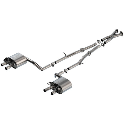 Borla 2.25in Dual Split Rear Exit S-Type Cat-Back Exhaust | Kia Stinger (22-23) (140936)