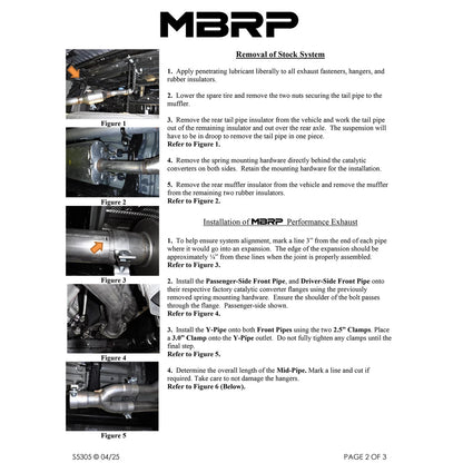 MPRP 22-25 Toyota Tundra 3.4L 3in Cat Back Single Rear Turn Down | Toyota Tundra (22-25) (S5305304)