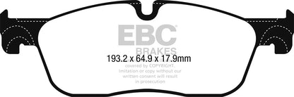 EBC Yellowstuff Front Brake Pads | 2016+ Jaguar F-Pace 2.0L TD (180)