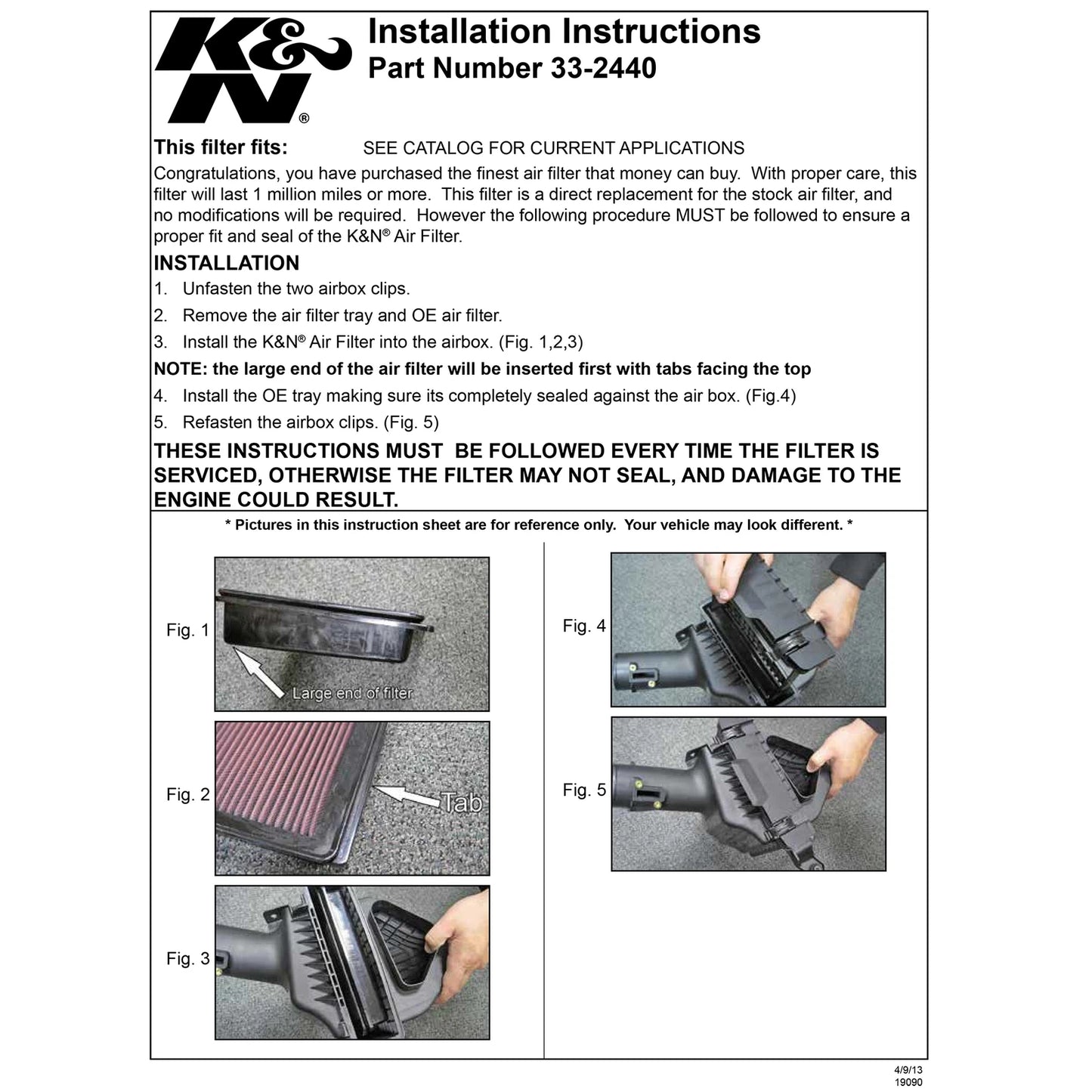 K&N Engineering Replacement Air Filter: Infiniti M35 3.5L V6 2009 - 2010 (2 Per Box)