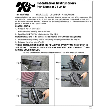 K&N Engineering Replacement Air Filter: Infiniti M35 3.5L V6 2009 - 2010 (2 Per Box)