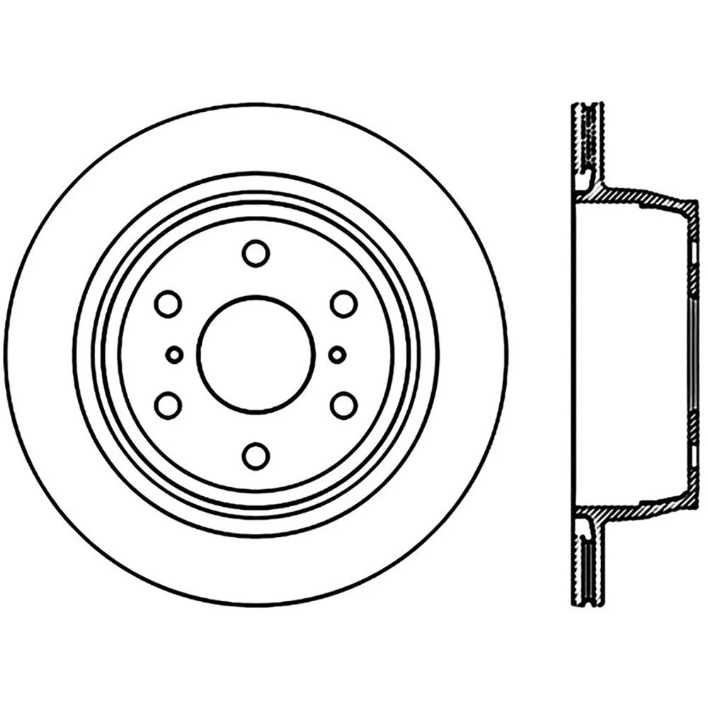 StopTech 127.66065R Rear Right Drilled Disc Brake Rotor for 07-20 Escalade Tahoe