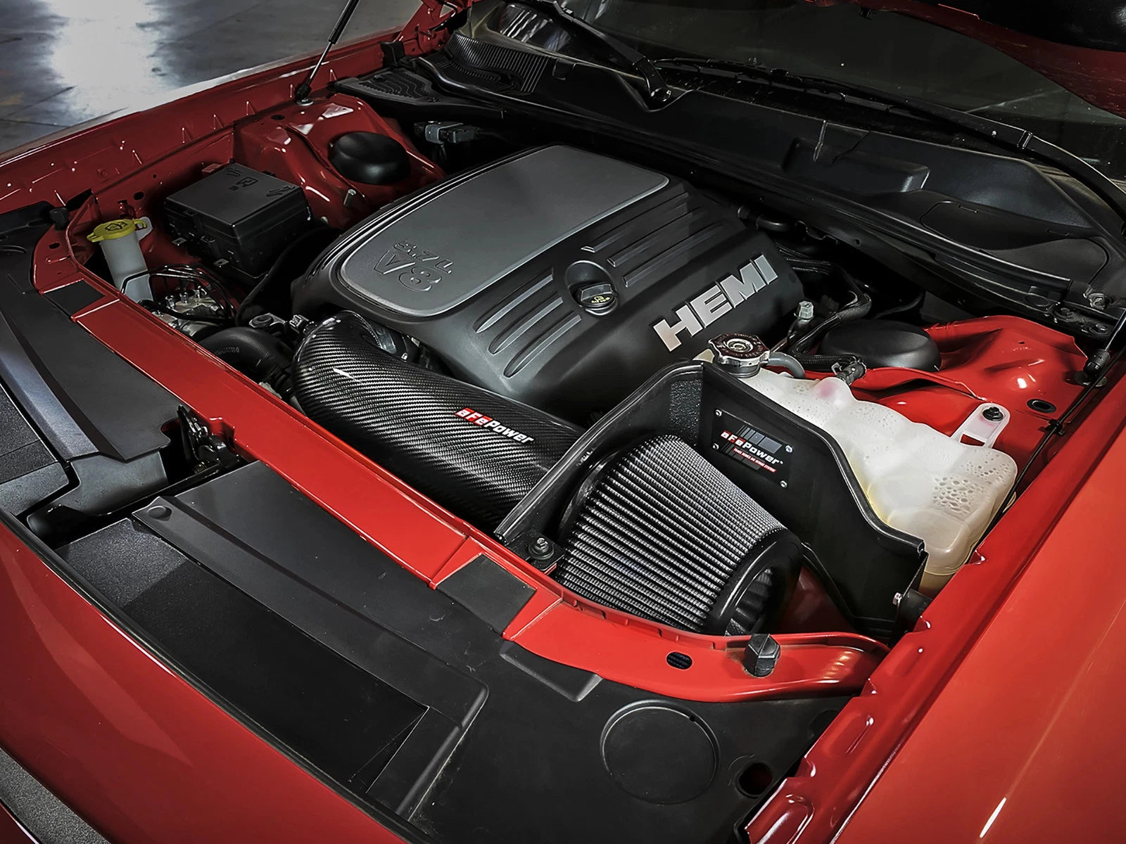 aFe Track Series CF Stage 2 Intake w/ Pro Dry S | Dodge Challenger V8 (11-18) (51-12162-C)