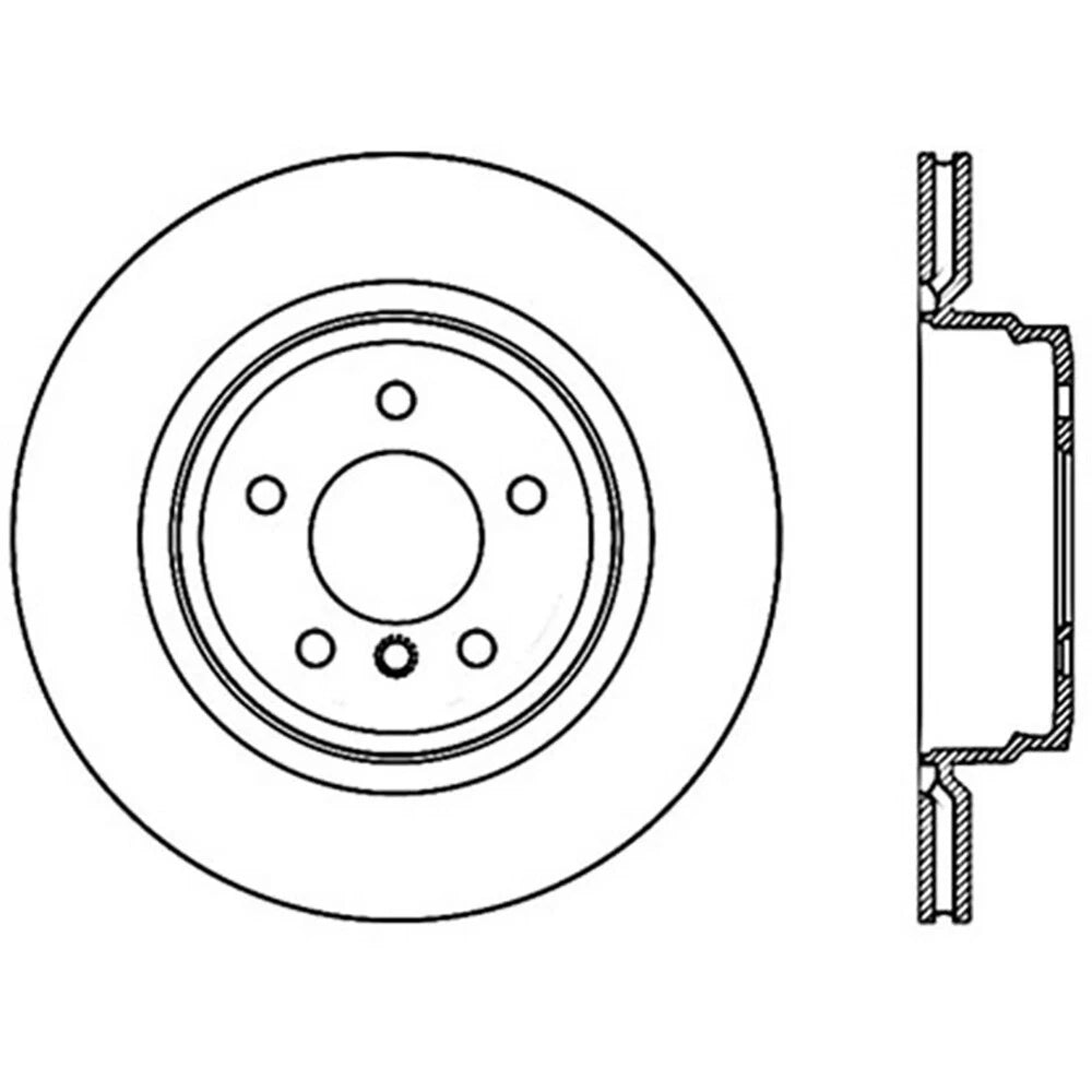 Stoptech Slotted And Drilled Rear Brake Rotor | 2006 BMW 330 and 2007-2009 BMW 335 (127.34080L)