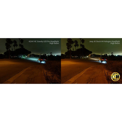 KC HiLiTES 7in Gravity LED Pro DOT Headlight | Jeep JK (07-18,97-07) (4234)