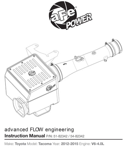 aFe MagnumFORCE Stage-2 Si Intake w/Pro Dry S | Toyota Tacoma V6 4.0L 2012-2013 (51-82342)
