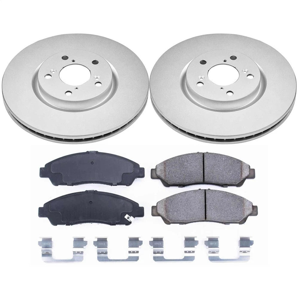 PowerStop CRK5370 Front Disc Brake Kit Rotors Pads for 2007-13 MDX / 09-15 Pilot