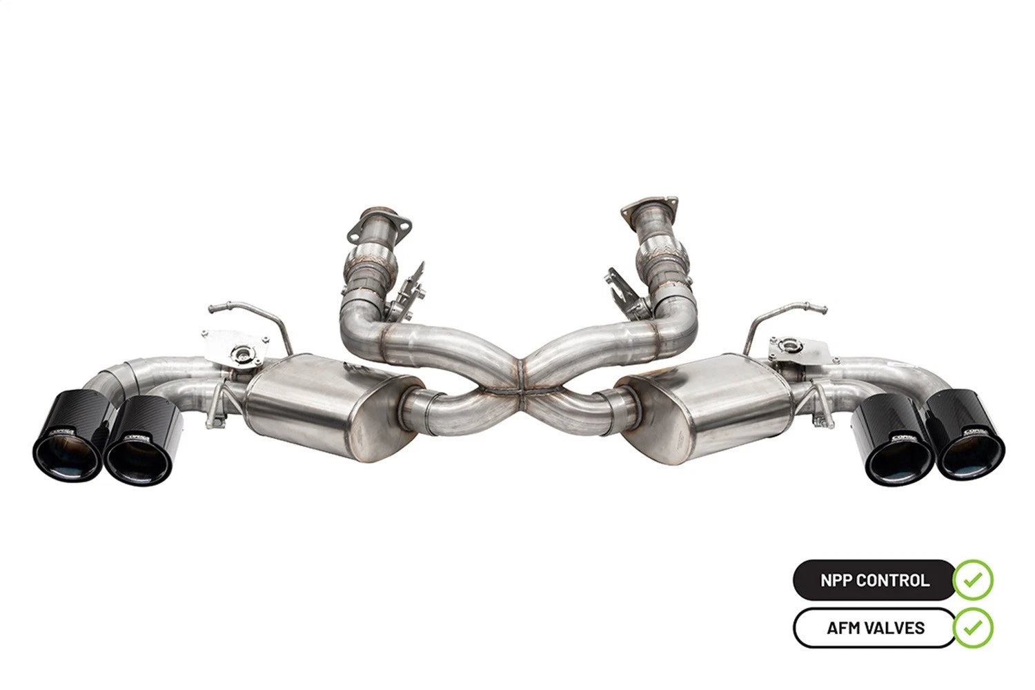 CORSA 3.0 in Cat-Back 4.5 in CF Tips | Corvette C8 20-23 (w/ NPP) (21105CFBLK)