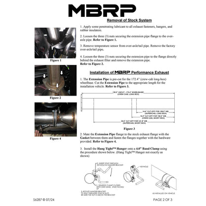 MBRP 4in Single Side Exit Aluminized Exhaust w/ 5in Tip | Ford F250/350/450 6.7L (15) (S6287AL)