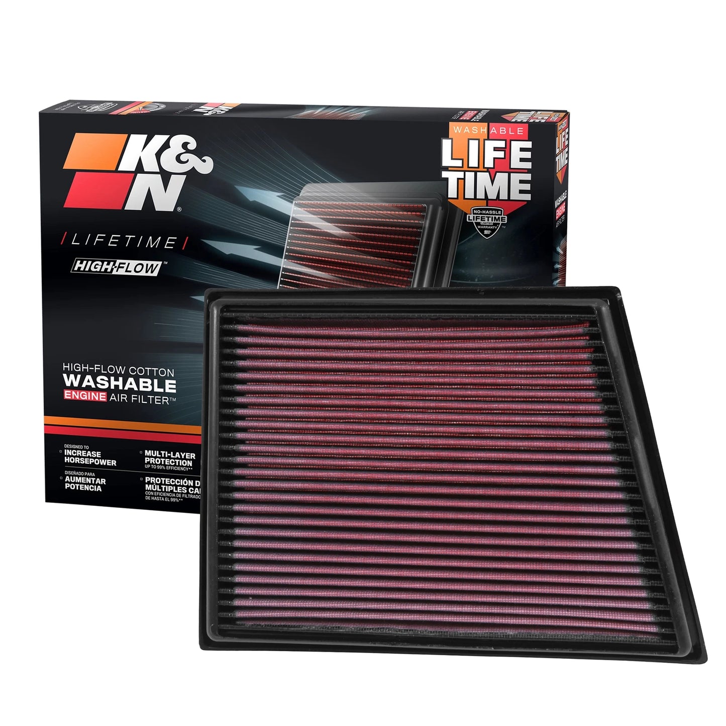 K&N 33-3025 Performance Air Filter for 14-23 Cooper / 18-23 X2 / 14-21 220i 225i